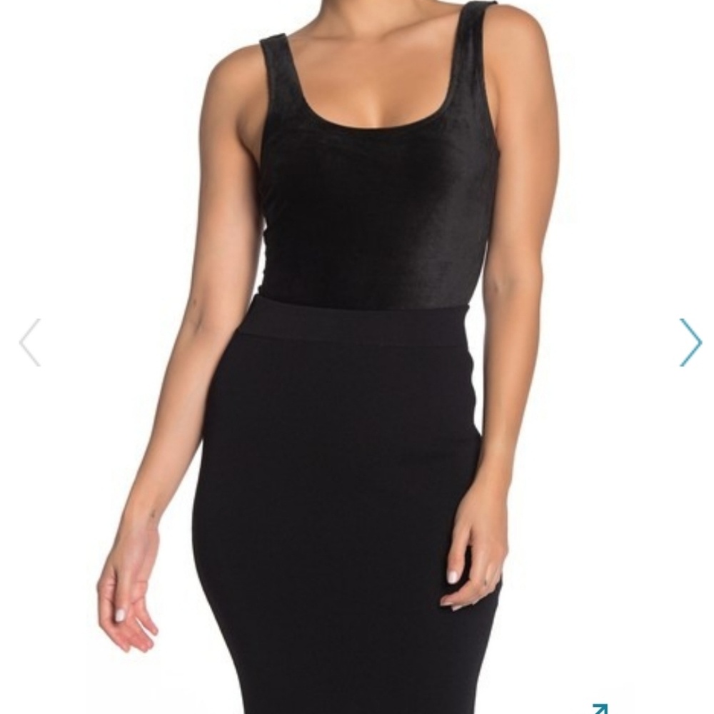 NWT Black Velvet Bodysuit - Picture 2 of 8